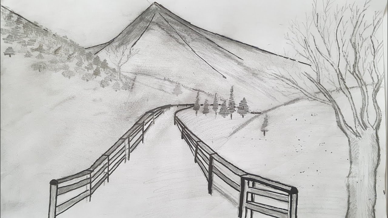 Природный ландшафт рисунок